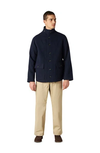 Fortela Seawolf Recycled Wool Jacket In Blue
