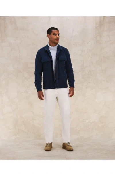 Fortela Short Corduroy Overshirt In Blue