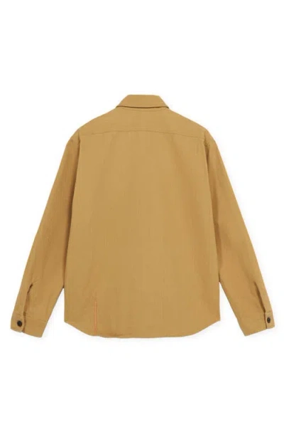 Fortela Kenny Cotton Overshirt In Brown