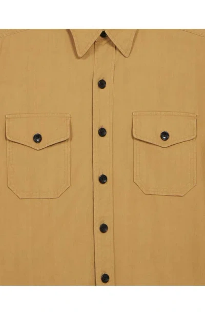 Fortela Kenny Cotton Overshirt In Brown