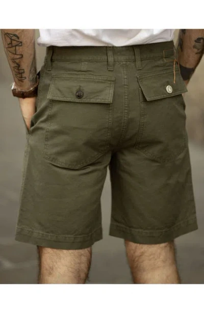 Fortela Rebelt Cotton Pocket Bermuda In Green