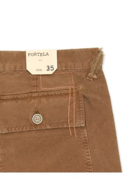 Fortela Rebelt Cotton Pocket Bermuda In Brown
