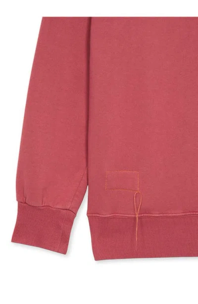 Fortela Harvard Fleece Jersey Raglan Sleeve Sweatshirt In Red