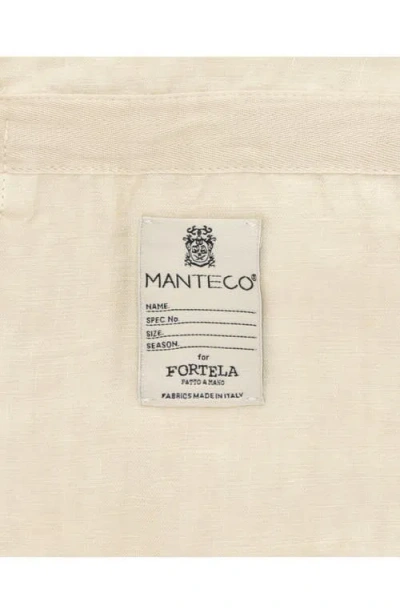 Fortela Bohem Safari Short Sleeve Linen Shirt In Gray