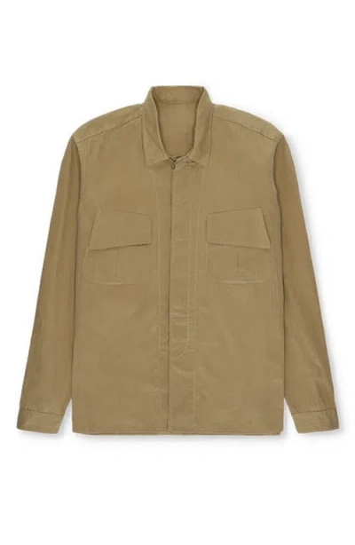 Fortela Mark Cotton Cerato Overshirt In Green