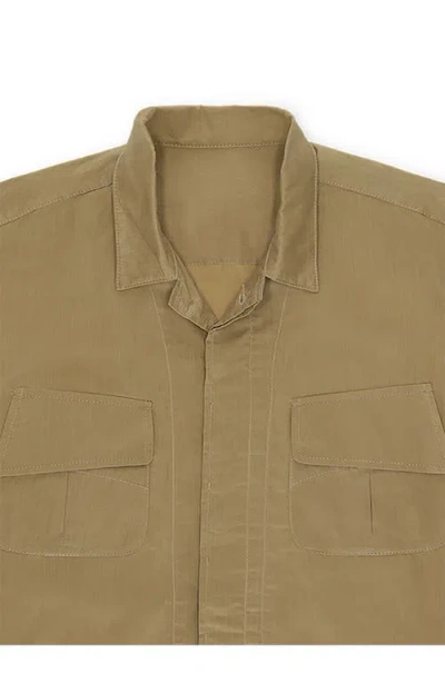 Fortela Mark Cotton Cerato Overshirt In Green