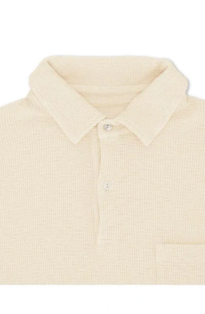 Fortela Missourim Waffle Jersey Short Sleeve Polo In Gray