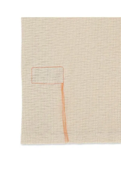 Fortela Missourim Waffle Jersey Short Sleeve Polo In Neutral