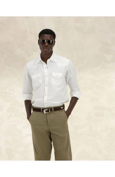 Fortela Tex Texan Oxford Cotton Shirt In White