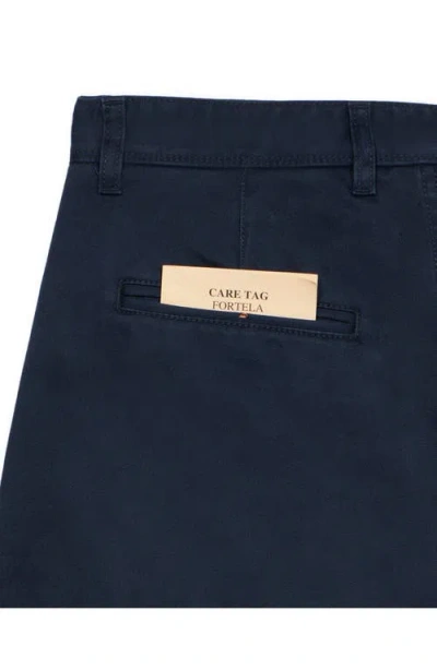Fortela Reno Heavy Cotton Canvas Trousers In Blue