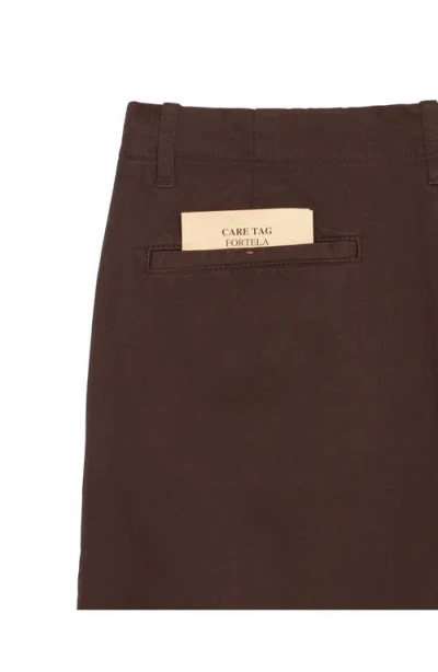 Fortela Wallace Cotton Trousers In Brown