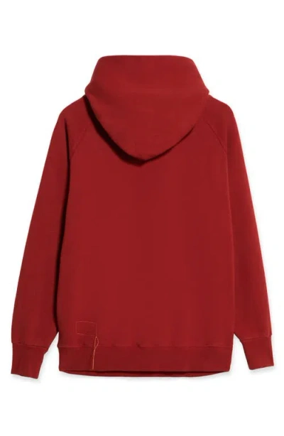 Fortela Vintagehood Brushed Jersey Hoodie In Red