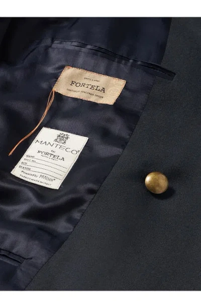Fortela Double-breasted Concord Wool Jacket In Blue