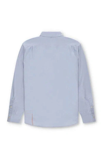 Fortela Osumi Cotton Oxford Shirt In Blue