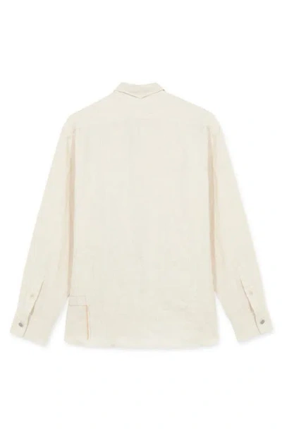 Fortela Luke Sahariana Linen Shirt In Neutral