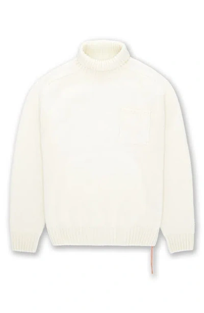 Fortela Mallory Merino Wool High Neck Sweater In White