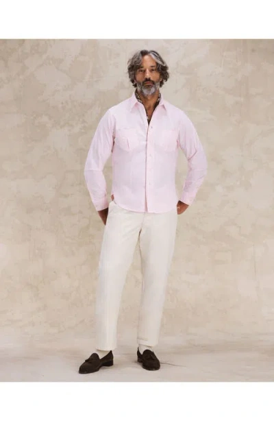 Fortela Osumi Cotton Oxford Shirt In Pink