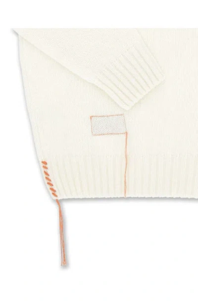 Fortela Mallory Merino Wool High Neck Sweater In White