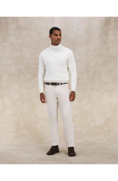 Fortela Mallory Merino Wool High Neck Sweater In White