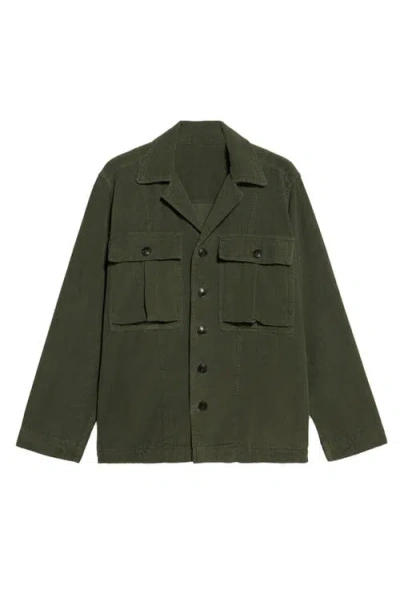 Fortela Solomon Corduroy Overshirt In Green