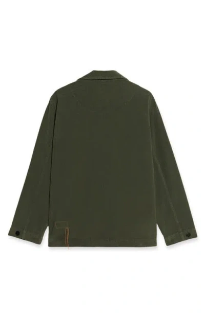 Fortela Solomon Corduroy Overshirt In Green