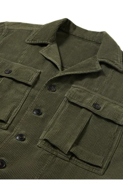 Fortela Solomon Corduroy Overshirt In Green