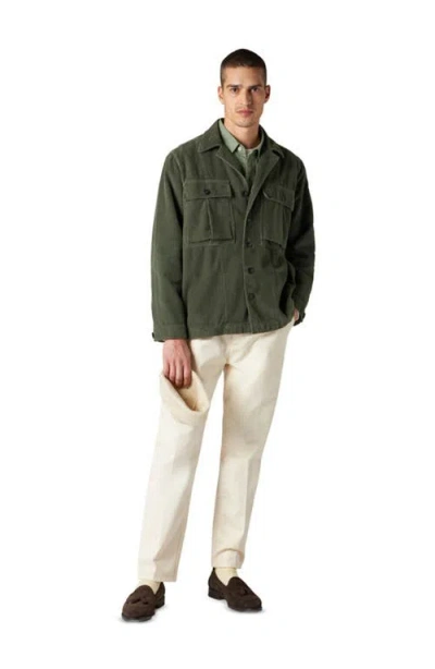 Fortela Solomon Corduroy Overshirt In Green