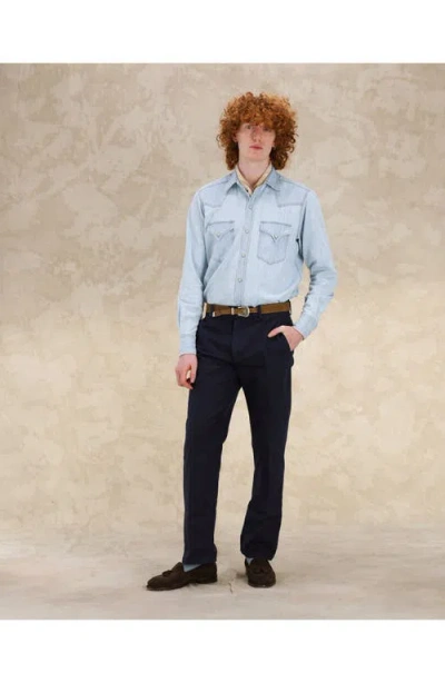 Fortela Mainet Cotton Chino Trousers In Blue