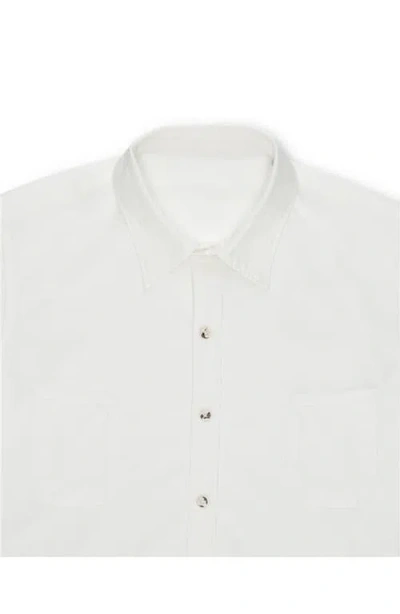 Fortela Liam Cotton Chest Pocket Shirt In White