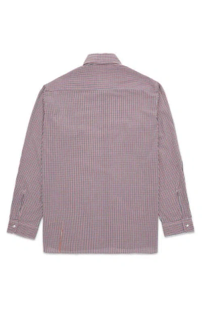 Fortela Liam Cotton Chest Pocket Shirt In Red