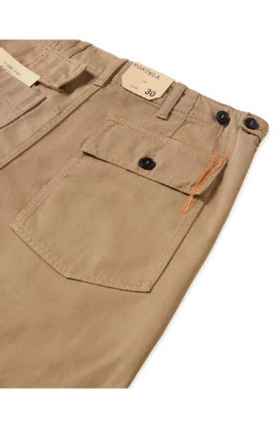 Fortela Newfatigue Cotton Fatigue Trousers In Brown