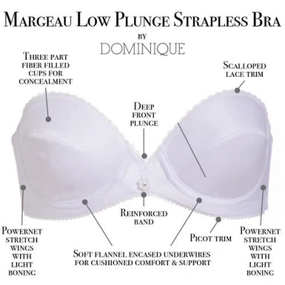 Dominique Intimates Margeau Low Plunge Strapless Bra In White
