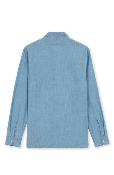 Fortela Workj Chambray Shirt In Blue