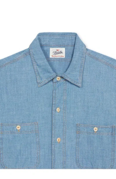 Fortela Workj Chambray Shirt In Blue