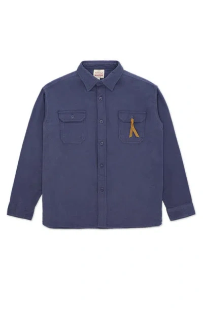 Fortela Mescal Flannel Overshirt In Black