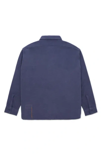 Fortela Mescal Flannel Overshirt In Black