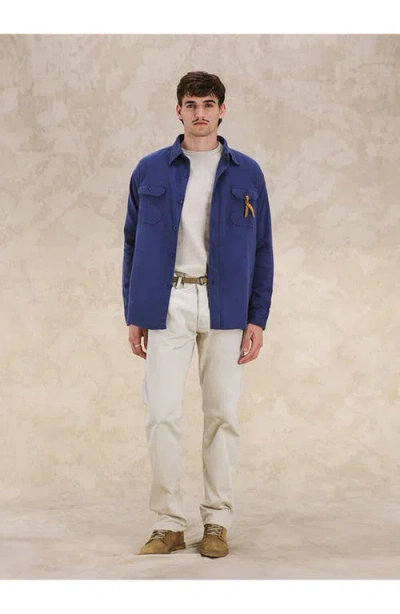 Fortela Mescal Flannel Overshirt In Black