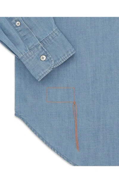 Fortela King Chambray Shirt In Blue