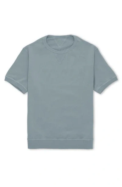 Fortela Ohio Brushed Jersey Short Sleeve Sweatshirt In Gray