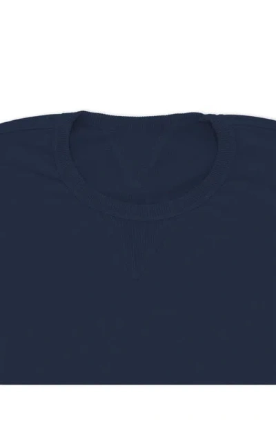 Fortela Ohio Brushed Jersey Short Sleeve Sweatshirt In Blue