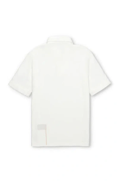 Fortela Sullivan Terry Cloth Jersey Polo In White