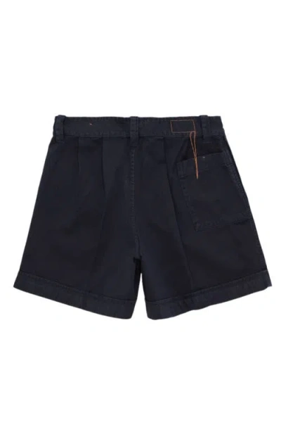 Fortela Bedford Herringbone Cotton Bermuda In Blue