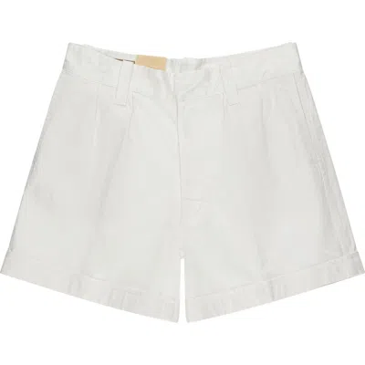 Fortela Bedford Herringbone Cotton Bermuda In White
