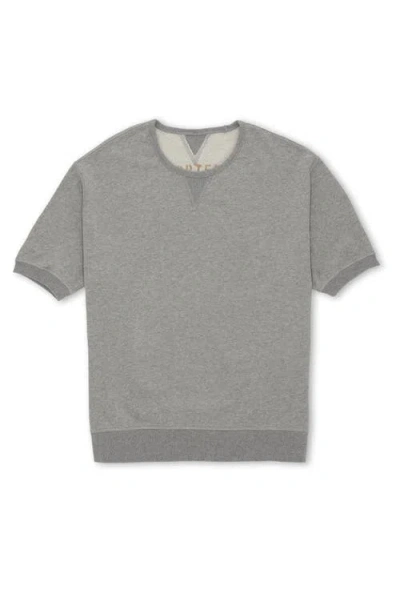 Fortela Ohio Brushed Jersey Short Sleeve Sweatshirt In Gray