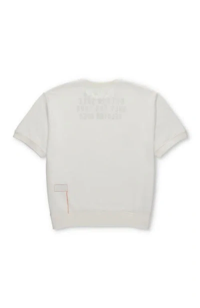 Fortela Ohio Brushed Jersey Short Sleeve Sweatshirt In White