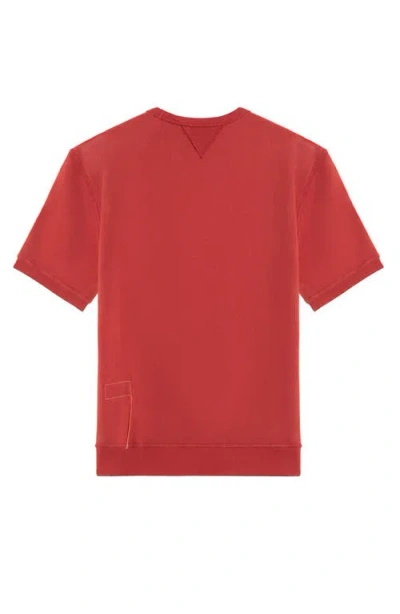 Fortela Ohio Brushed Jersey Short Sleeve Sweatshirt In Purple