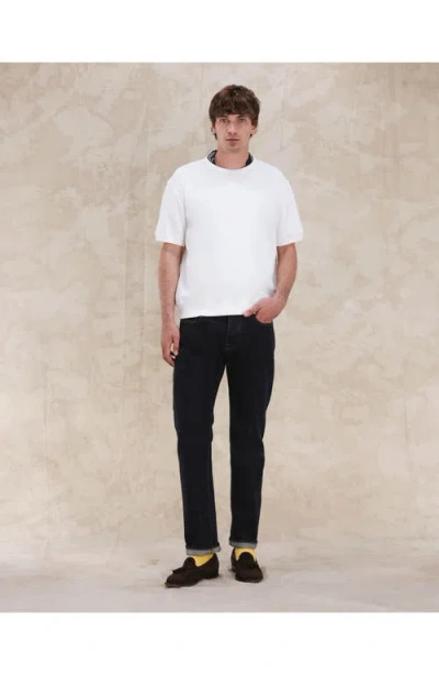 Fortela Ohio Brushed Jersey Short Sleeve Sweatshirt In White