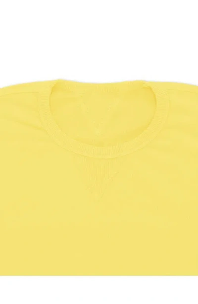 Fortela Ohio Brushed Jersey Short Sleeve Sweatshirt In Yellow