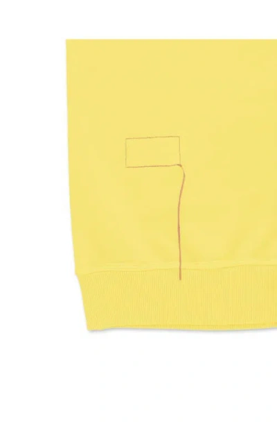 Fortela Ohio Brushed Jersey Short Sleeve Sweatshirt In Yellow