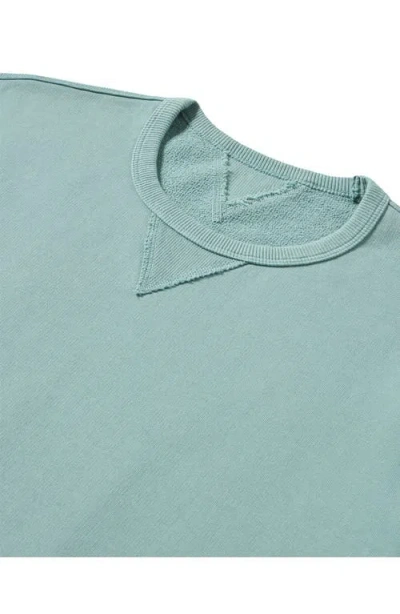 Fortela Ohio Brushed Jersey Short Sleeve Sweatshirt In Green